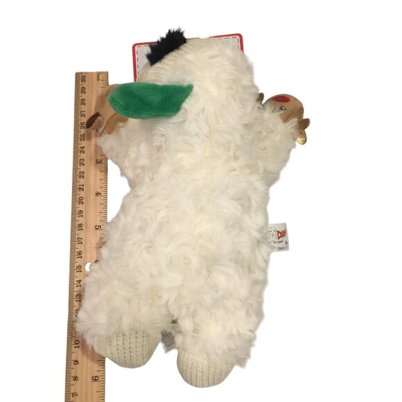 Lamb Chop Holiday Plush Reindeer Sippers Green Ears Squeak 8" Dog Toy - Picture 3 of 4